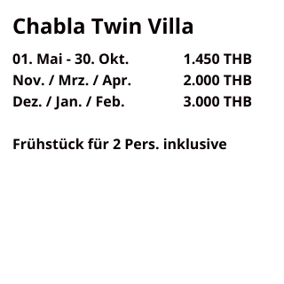 Hotel Preise Chabla Twin Villa